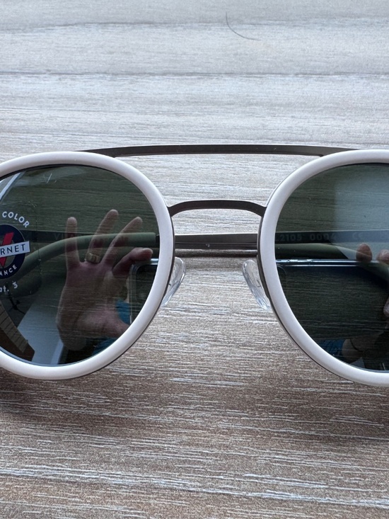 vuarnet sunglasses EDGE ROUND White / Pure Grey Silver Mirror main image 4